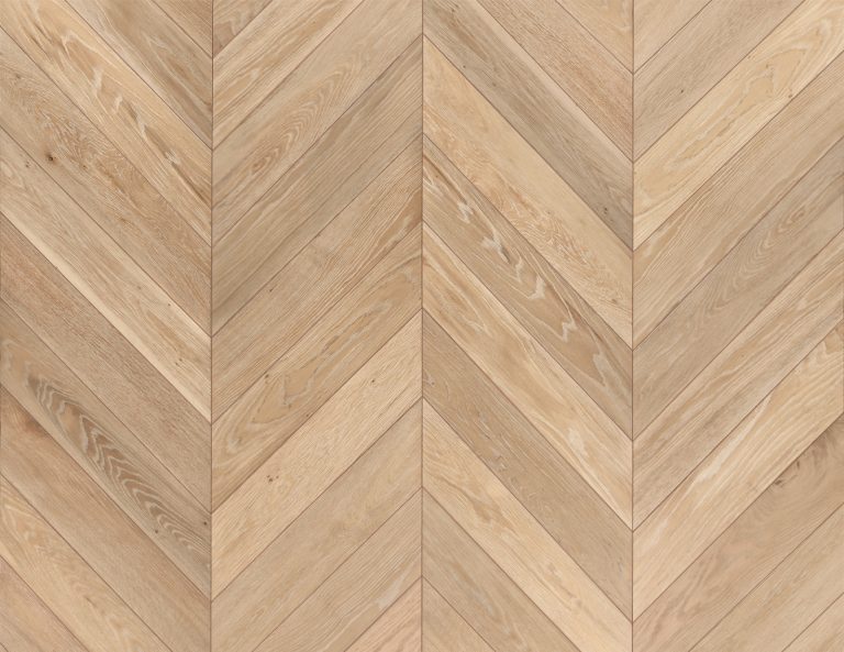 European Oak Vintage White Wash Chevron